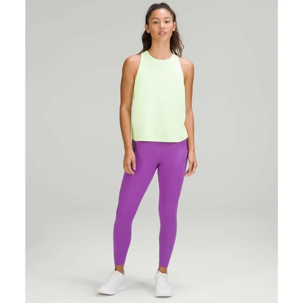 Lululemon Magenta High-Rise Crop Leggings/Yoga Pants